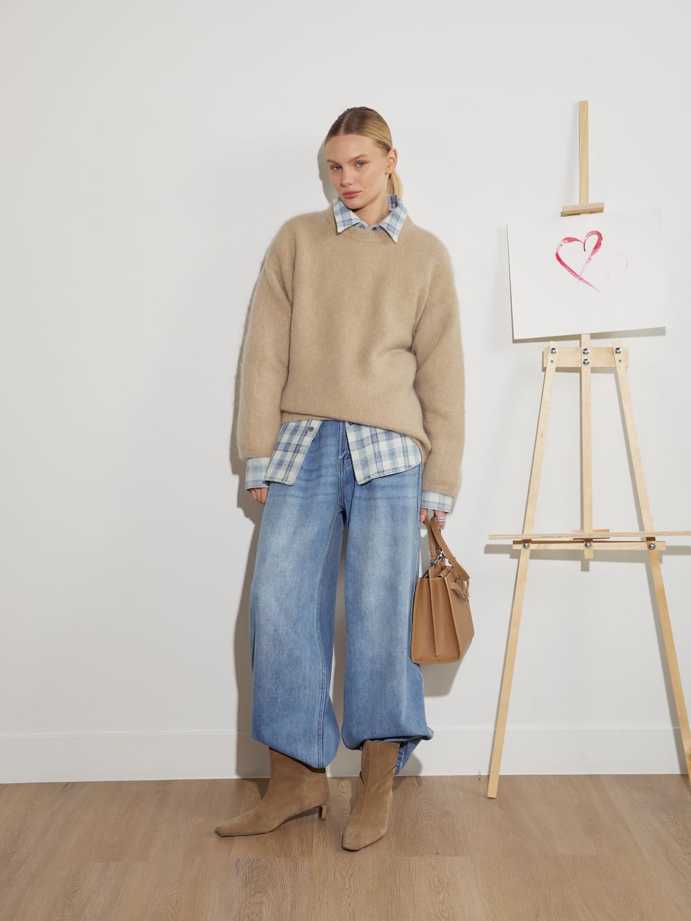 ДЖИНСЫ «PERFECT JEANS Wide» ГОЛУБОЙ