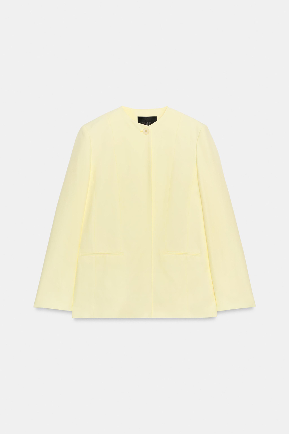 ZARA ПРЯМОЙ ПИДЖАК ZW COLLECTION, ЖЕЛТЫЙ