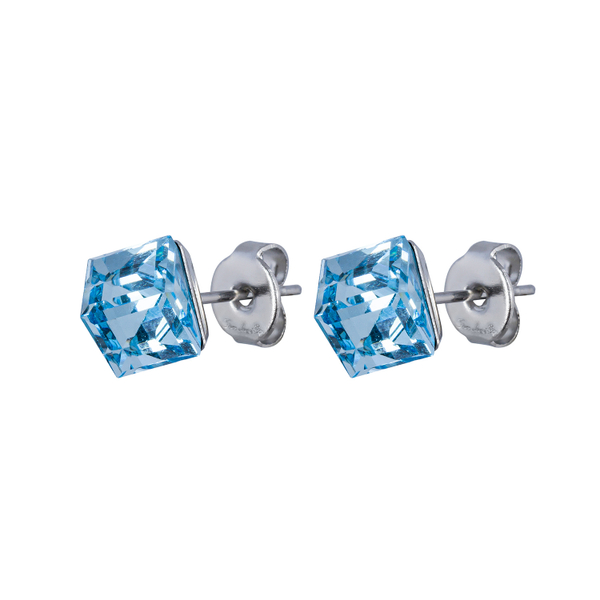 Серьги пусеты Fiore Luna Crystal Sky Blue SWE0127/2 SB S