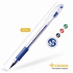 Ручка гелевая с грипом CROWN "Hi-Jell Needle Grip", 1шт, СИНЯЯ, узел 0,7 мм, линия письма 0,5 мм, HJR-500RNB