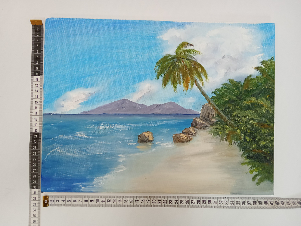 Картина "Побережье" Масло. Кисти. Холст на подрамнике.30x40 см.Кисти Войтович Н.