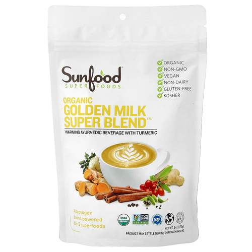 Sunfood, Organic Golden Milk Super Blend™, 170 г (6 унций)