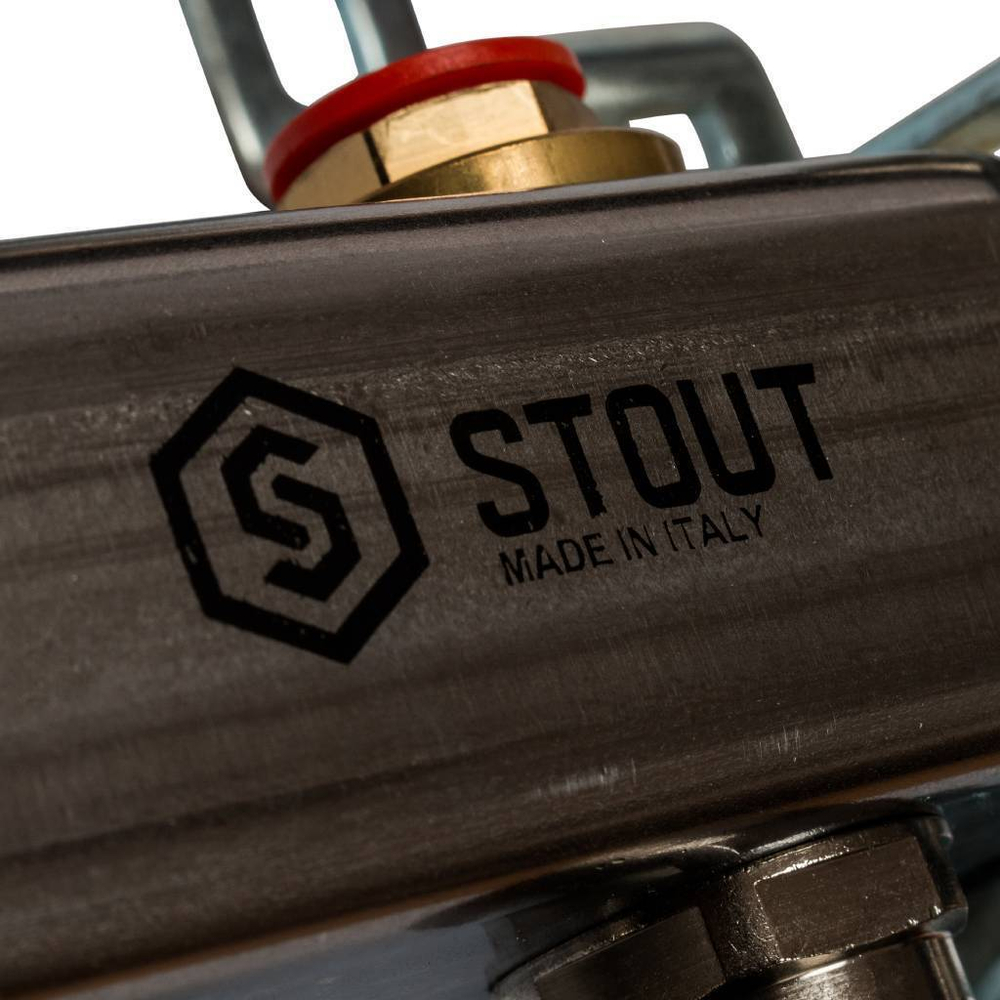 STOUT Коллектор из нержавеющей стали в сборе без расходомеров  8 вых.