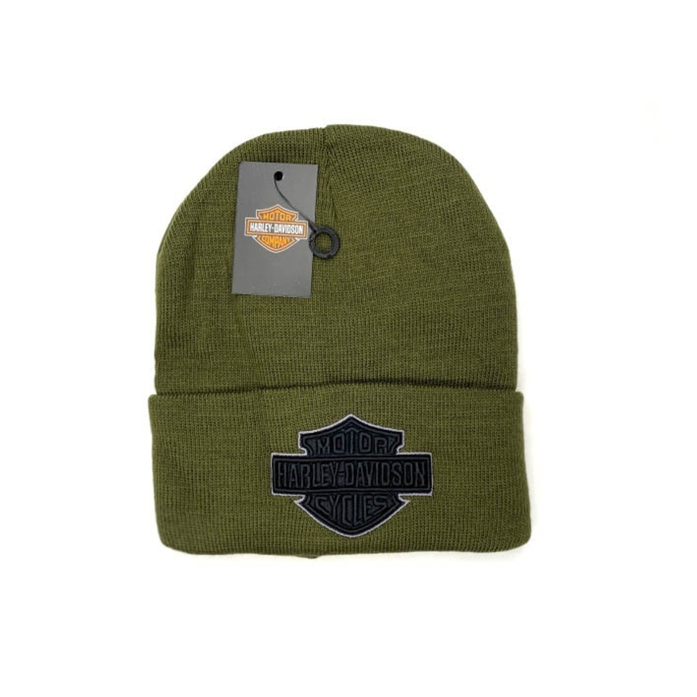 Шапка Harley Davidson (хаки) с монохромной вышивкой