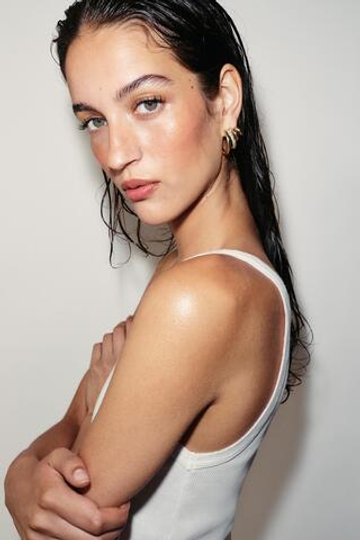 ZARA МЕТАЛЛИЧЕСКИЕ СЕРЬГИ-КАФФЫ СО СТРАЗАМИ, ЗОЛОТИСТЫЙ