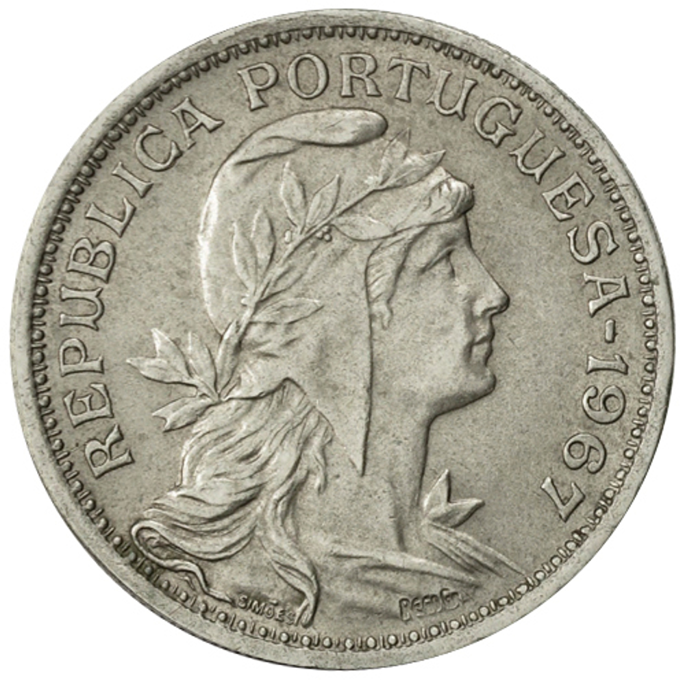 50 сентаво Португальская Республика (1911-1969) 1967 год, Португалия. aUNC