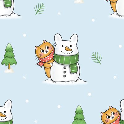 Котик новогодний