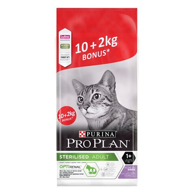 Pro Plan Sterilised Индейка для кошек 10 кг + 2 кг ПРОМО
