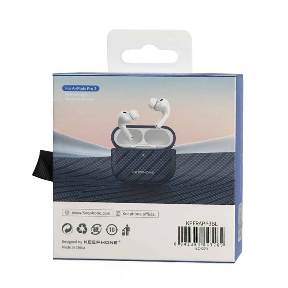 Чехол для Airpods Pro 3 Keephone Farama (Robin) (KPFRAPP3BL) синий