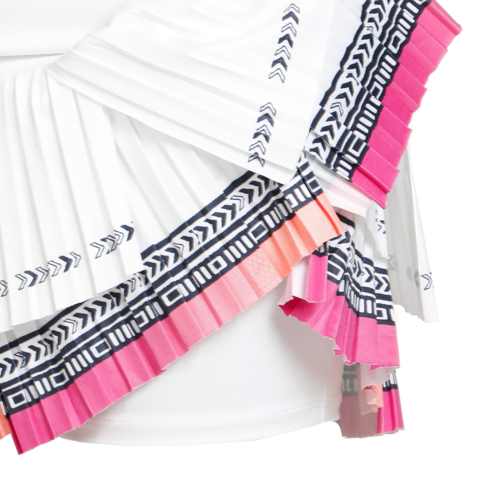 Женская теннисная юбка Lucky in Love Summer Glow Pleated Skirt Women - White, Blue