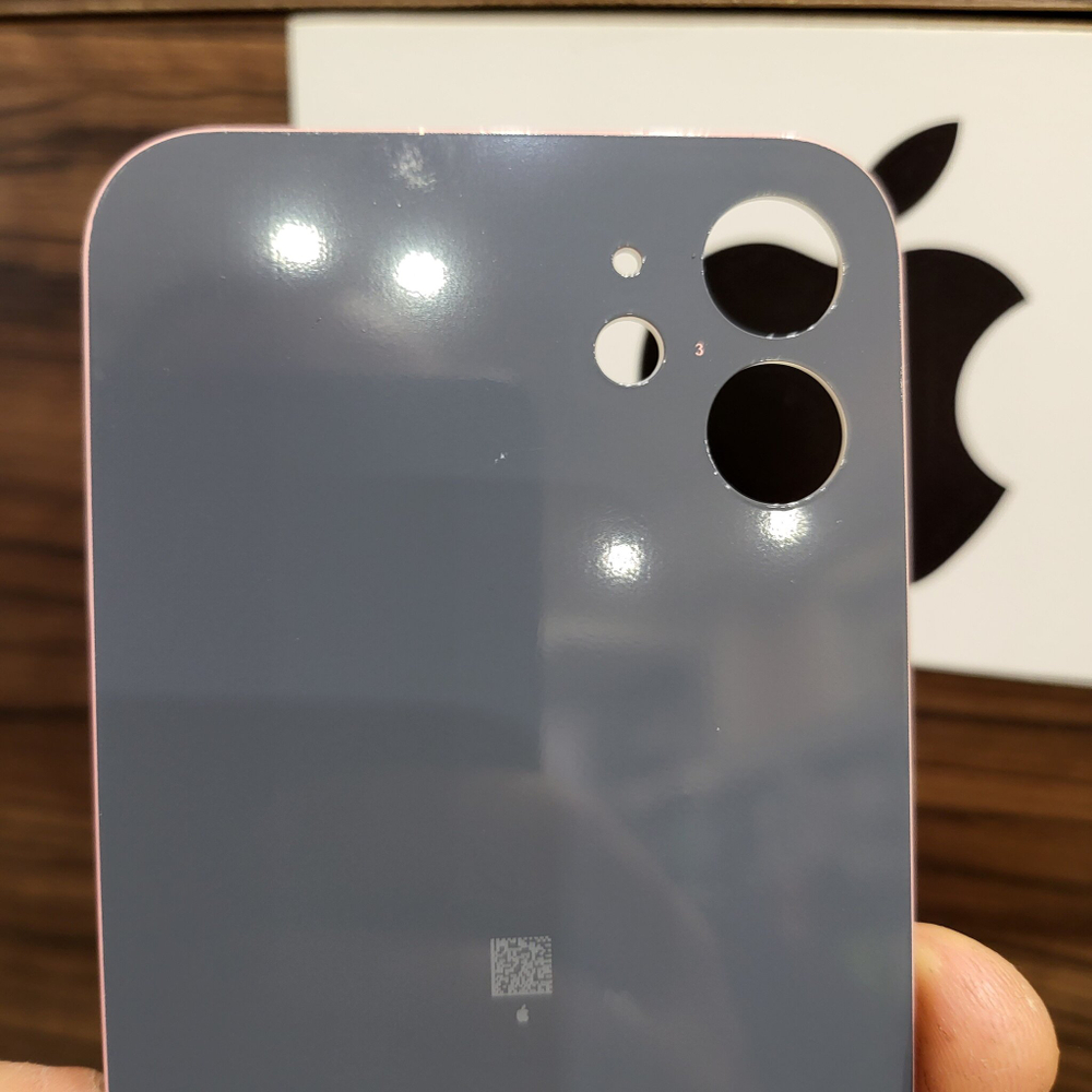 Крышка для iPhone 12 - задняя стеклянная панель "премиум качество" (белого цвета)