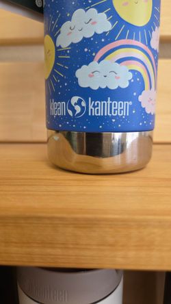 Детская термобутылка Klean Kanteen Insulated Kid Classic Flip Sport 12oz (355 мл) Rainbows Blue (вмятина)