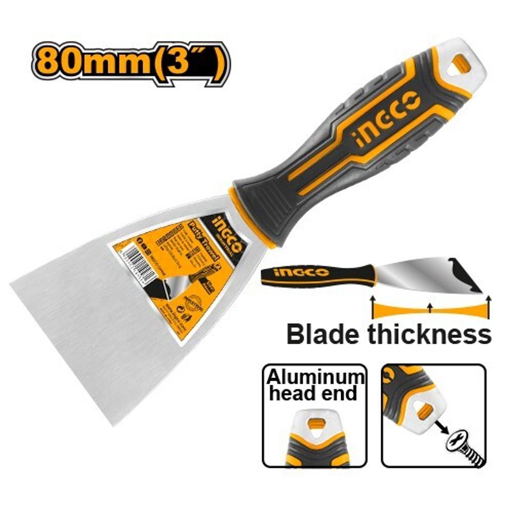 Шпатель малярный INGCO HPUT18080 INDUSTRIAL 80 мм Шпатель малярный INGCO HPUT18080 INDUSTRIAL 80 мм