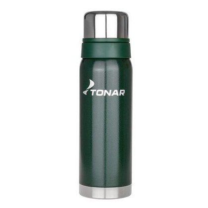 Термос Тонар 750ML (HS.TM-056-G) с ситечком, 2 крышки-кружки (Зеленый)