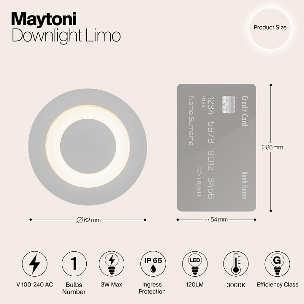 Встраиваемый в дорогу светильник Maytoni Limo O037-L3W3K