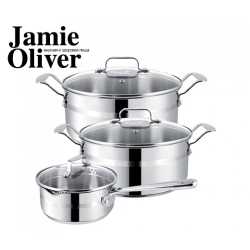Набор посуды Tefal Jamie Oliver 6 предметов 1,4/3/4,7л 16/20/24см E874S574