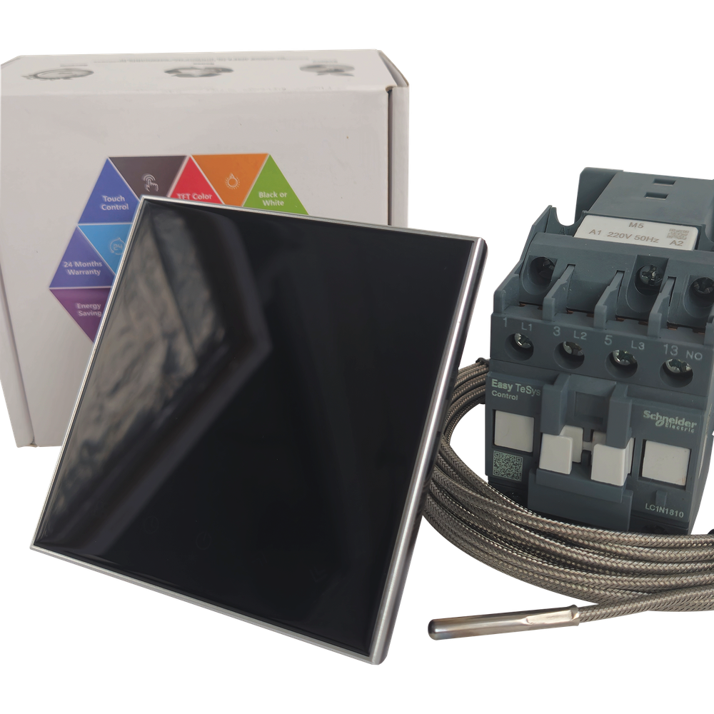 Steam&Water - Smart SAUNA CONTROLLER - Wi-fi контроллер управления электрокаменкой, в черном корпусе, в комплекте с термодатчиком и контактором