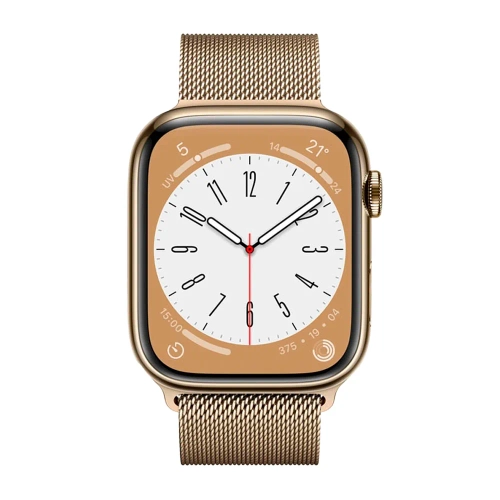 Умные часы Apple Watch Series 8 GPS + Cellular, 41mm, Gold Stainless Steel Case with Gold Milanese Loop (Золотой)