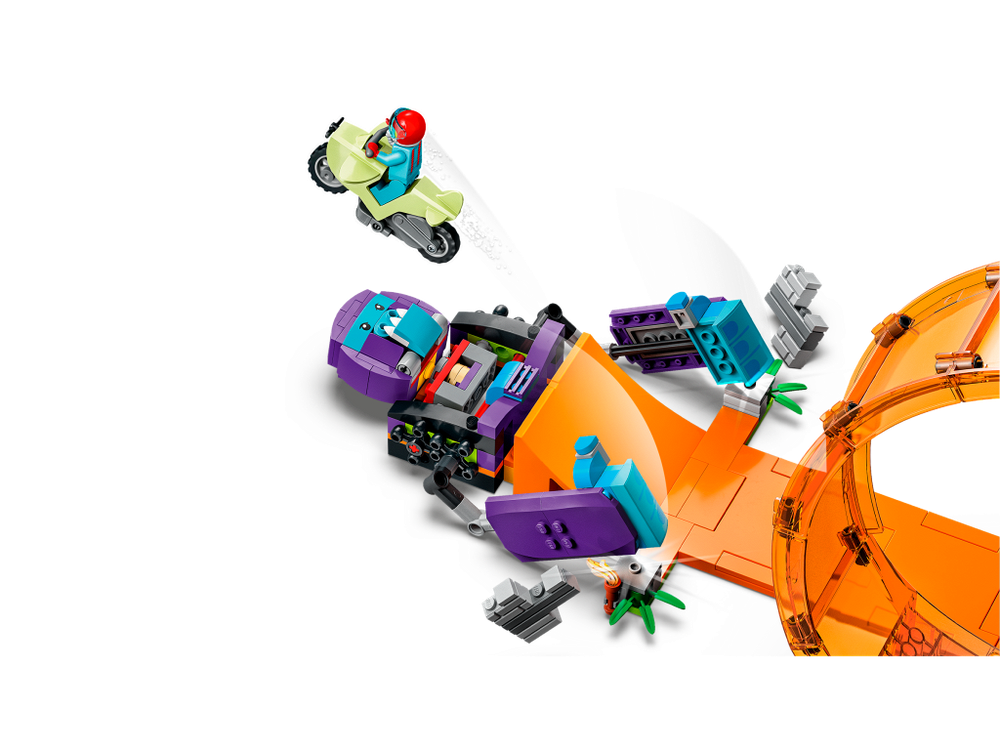 Конструктор Лего Сити Трюковая петля | LEGO City Stuntz Looping Stunt Arena 60338, 598 деталей (7+)