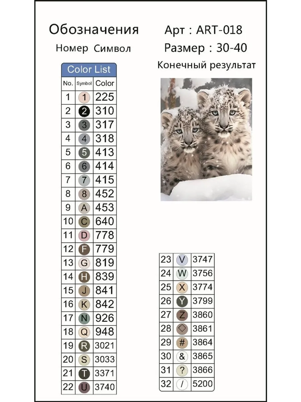 Алмазная мозаика животные без подрамника 30х40