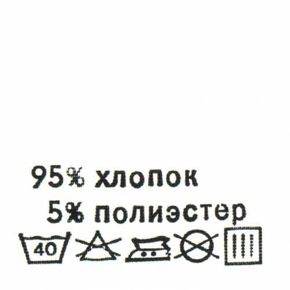Этикетка с составом для одежды состав "95% хлопок, 5% п/э", 30х30 мм, белый, 100 шт Этикетка с составом для одежды состав "95% хлопок, 5% п/э", 30х30 мм, белый, 100 шт