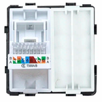 Розетка компьютерная rj45 в рамку (черная) 86- CAT5e&BLK- BK