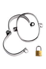 Наручники Toyfa Metal серебристые 11 см