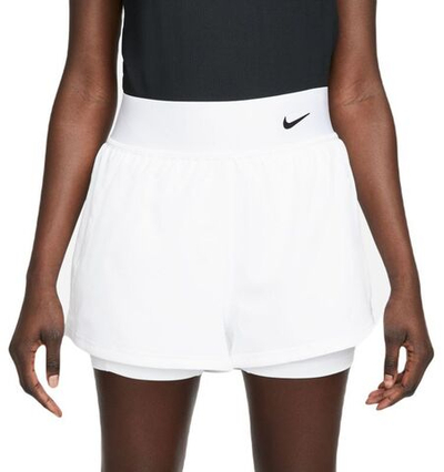 Женские Шорты теннисные Nike Court Dri Fit Advantage Short - white/black