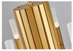Pendant design lamp  THE LIGHT by Alma 60 lampshades (Gold)