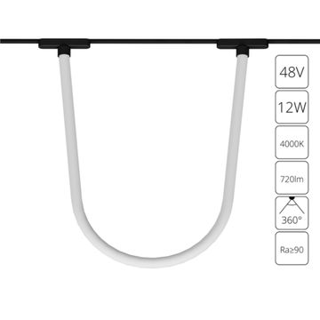 Магнитный трековый светодиодный светильник 12W 4000K A6167PL-1BK чёрный Rapid Arte Lamp