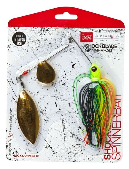Спиннербейт Lucky John SHOCK BLADE 22.0г 002 в блистере