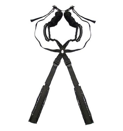 Чёрный бондажный комплект Romfun Sex Harness Bondage на сбруе (Цвет: черный)