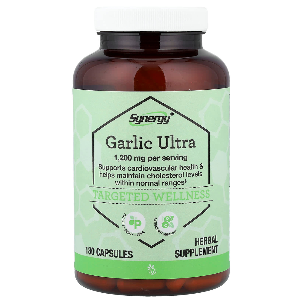 Vitacost, Synergy®, Garlic Ultra, 180 капсул (600 мг в 1 капсуле)