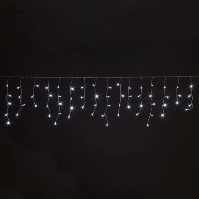 Новогодняя гирлянда бахрома белый 1,8*0,5м IP20 100-001 белый, LED