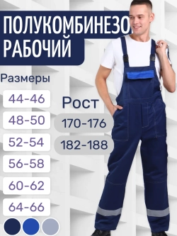 Комбинезон Легион летний синий на лямках Штаны рабочие