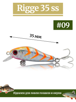 Воблер Минноу Rigge 35SS 35 мм 2.2 г цвет #09