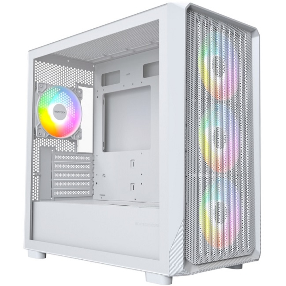 Корпус Mini-Tower Montech X5M ARGB TG, Micro-ATX, белый (X5MW)