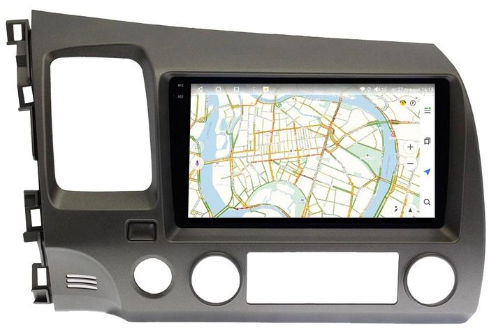 Магнитола для Honda Civic 2005-2012 (левый руль, рамка 9)- Vaycar VA20-0044-2K на Android 13, Быстрая, 2K QLED, CarPlay,4G SIM-слот