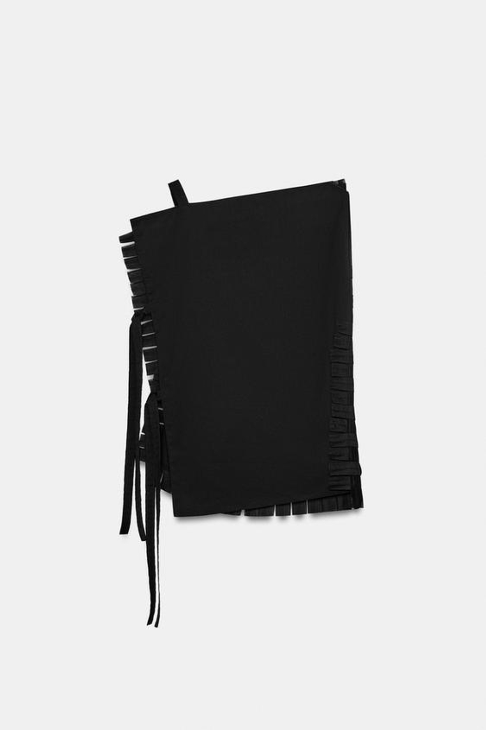 ZARA АCИММЕТРИЧНЫЙ ТОП — ZW COLLECTION, ЧЕРНЫЙ