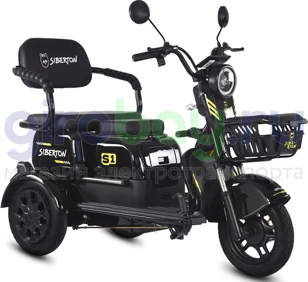 Электротрицикл SIBERTON S1 2000W (60V/21Ah) двухместный фото №6