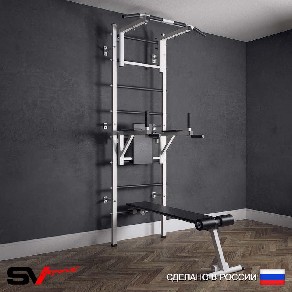 Шведская стенка Sv Sport (Турник стандарт/Брусья/Скамья)