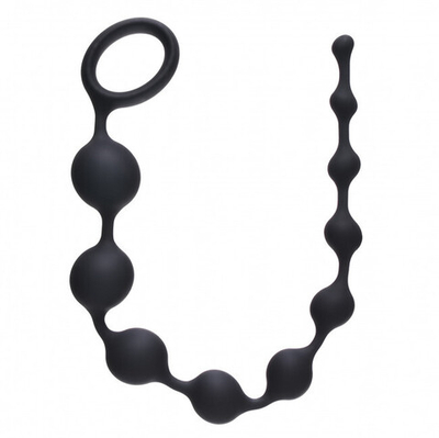 Длинная анальная цепочка Long Pleasure Chain (31,5 см , черный ) (Цвет: черный)
