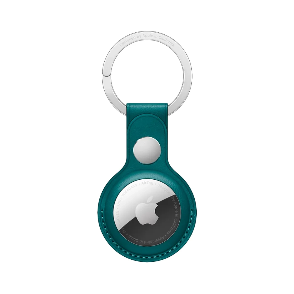 Кожаный брелок с заводным кольцом Apple Leather Key Ring для AirTag, Forest Green (Зеленый лес)