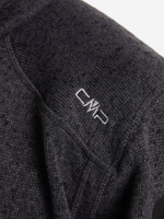 Толстовка флисовая CMP Men's mélange knit-tech heavy fleece, артикул 3H60747N, цвет Nero-Glacier (44UE)