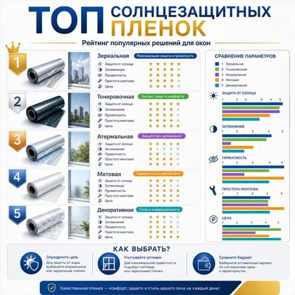 Достоинства и недостатки солнцезащитной пленки. Как выбрать лучшую