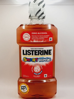 LISTERINE детский ополаскиватель для полости рта 6+, Smart Rinse, Ягодная свежесть, 500 мл (Франция)