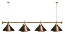 Лампа STARTBILLIARDS 4 пл. (плафоны хром,штанга золотая,фурнитура золото)
