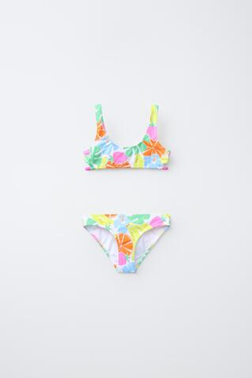 ZARA КУПАЛЬНИК С ФРУКТОВЫМ ПРИНТОМ, РАЗНОЦВЕТНЫЙ