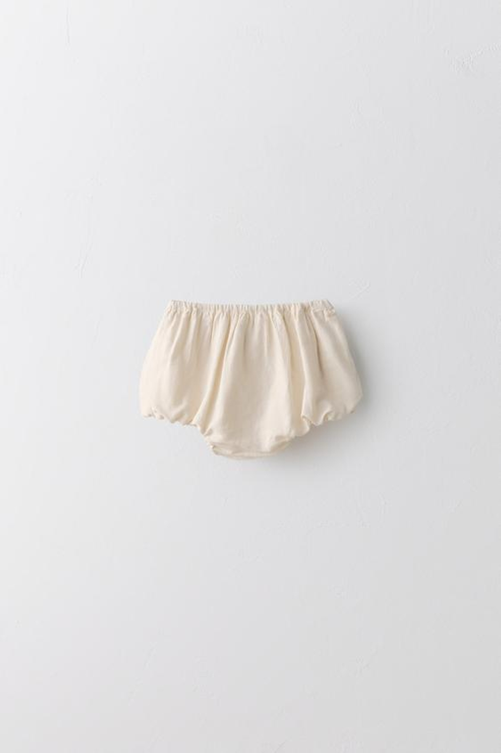 ZARA ТРУСЫ ИЗ ХЛОПКА И ЛЬНА - LIMITED EDITION, СВЕТЛО-БЕЖЕВЫЙ