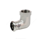 Угольник сталь нерж AISI 316L 90гр Дн 22х3/4" Ру16 пресс/ВР Inoxpres RM 198304022
